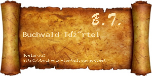 Buchvald Törtel névjegykártya